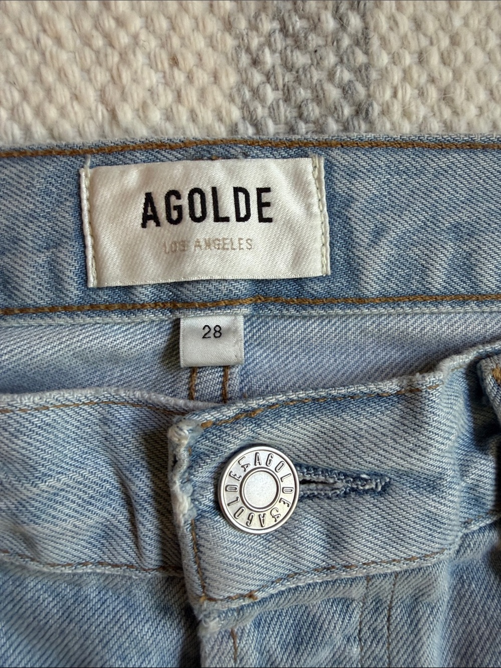 Agolde Wren Wide Leg Crop Denim Jean - Picture 6 of 6